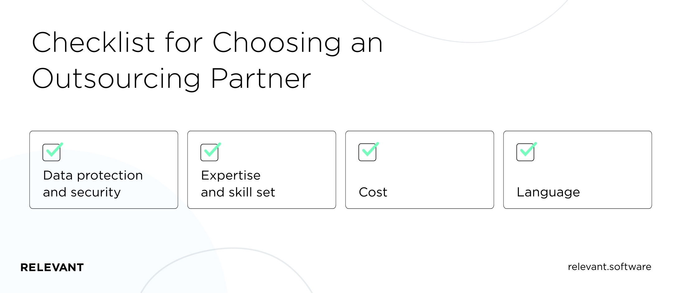checklist for choosing a software development outsourcing partner
